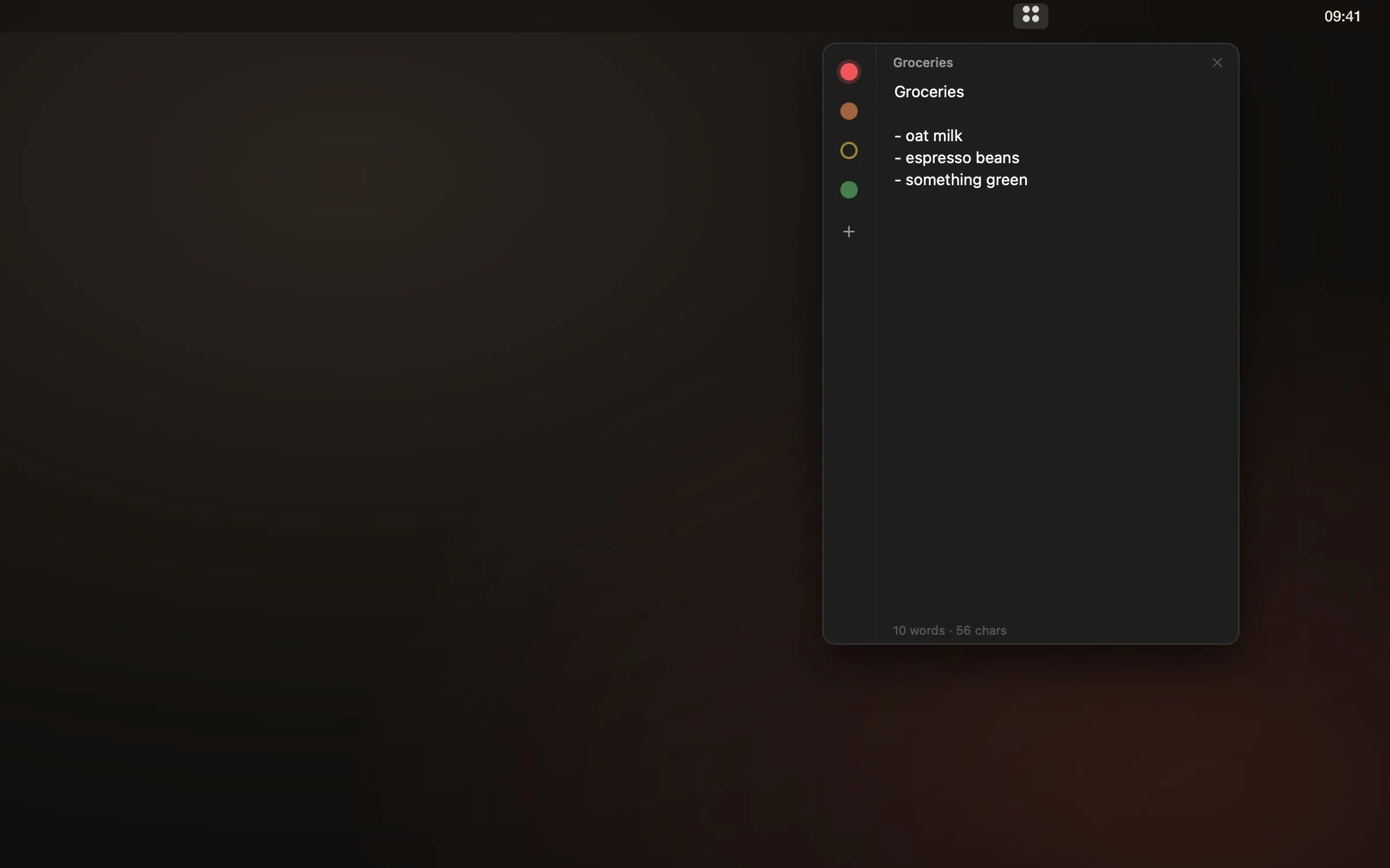 Tqnote in dark mode